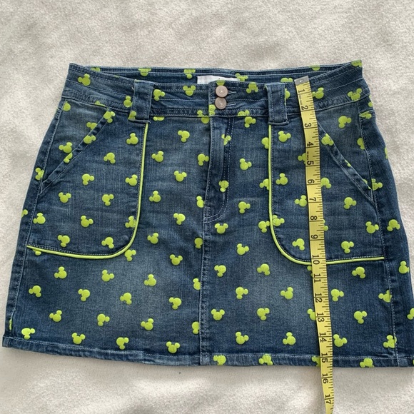 Juniors Large Denim Disney Mickey Mouse print mini skirt with free top - Picture 3 of 5